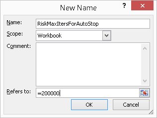 Name Manager dialog to create RiskMaxItersForAutoStop
